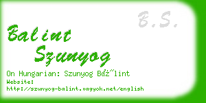 balint szunyog business card